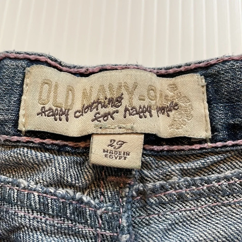 2 pair of toddler jeans, Old Navy & Kids Play. Pink details. Size 2T & 24 months